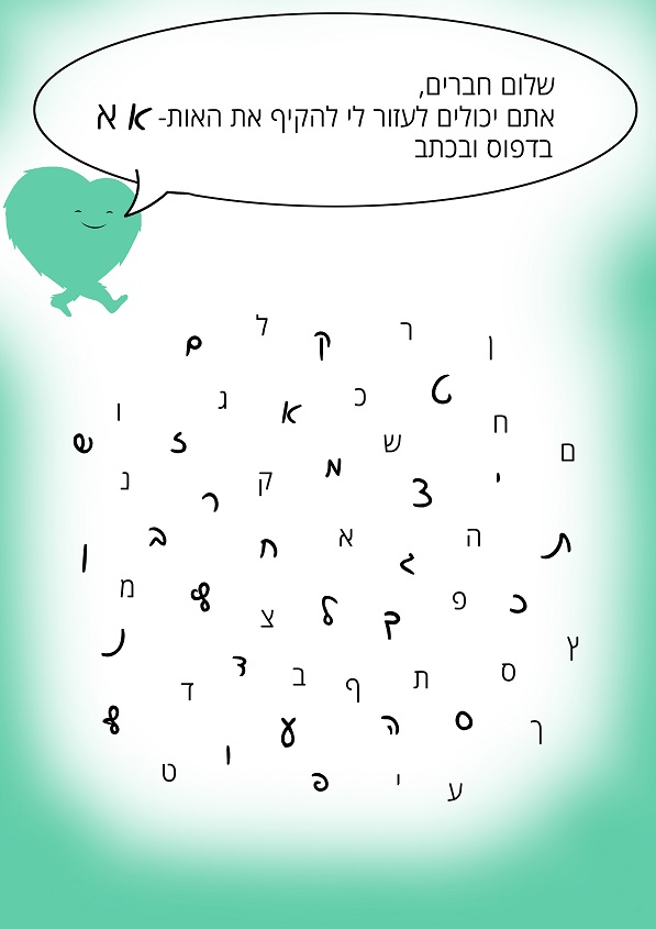 זיהוי האות א